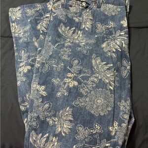 Ralph Lauren Blue Floral Denim Jeans